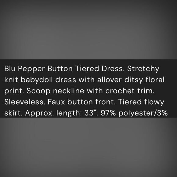 Blu Pepper Sleeveless V-Neck Orange Pattern Airy Babydoll Dress. Medium. NWOT. - Picture 7 of 7